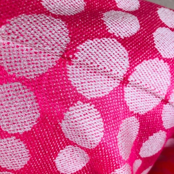 Puerto Rican Wrap Cover Womens OS Pink Colorful Fringe Reversible Vaca Cruise - Picture 4 of 9